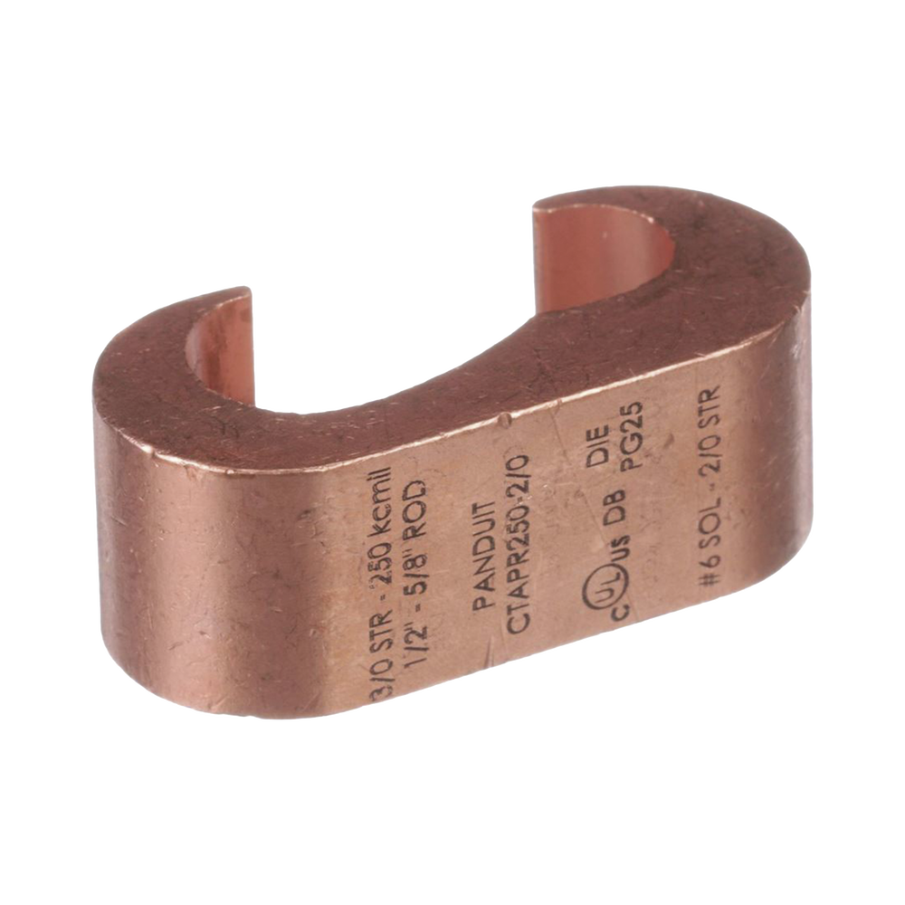 Conector de compresión a tierra de cobre Panduit CTAPR2/0-2-L, 1Pz