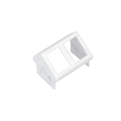 Adaptador para Placa de Pared CT, de Dos Salidas, Angulado, Color Blanco
