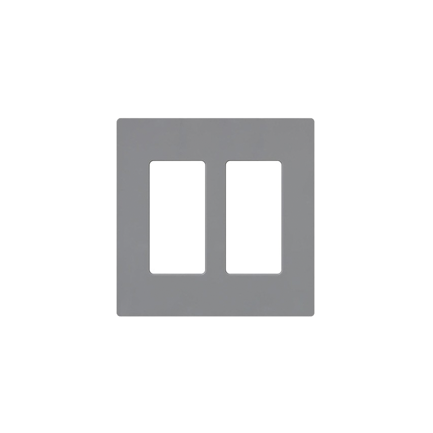 Tapa Color Gris para interruptor o dimmer Lutron, 2 gang, limpio y moderno