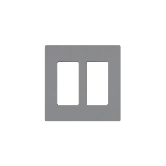 Tapa Color Gris para interruptor o dimmer Lutron, 2 gang, limpio y moderno