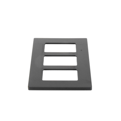 Tapa Color Blanco Negro para interruptor o dimmer Lutron, 3 gang, limpio y moderno