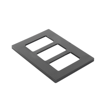 Tapa Color Blanco Negro para interruptor o dimmer Lutron, 3 gang, limpio y moderno