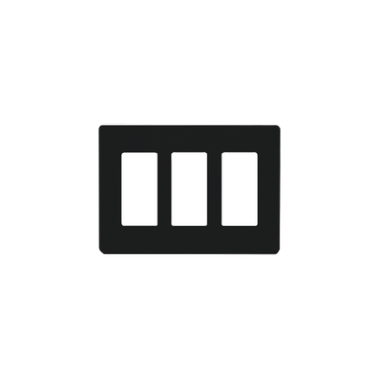 Tapa Color Blanco Negro para interruptor o dimmer Lutron, 3 gang, limpio y moderno