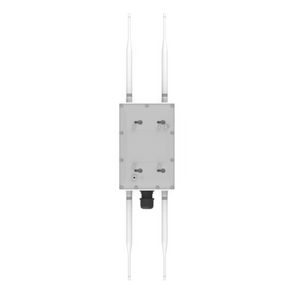 Punto de Acceso Súper WiFi 6 y PTMP para Exterior, Hasta 250 m de Cobertura, Doble Banda Simultanea, 574 Mbps en 2.4 GHz y 1.2 Gbps en 5GHz, 256 Usuarios Concurrentes  por Banda,  Administración en Nube Gratis con INSIGHTS
