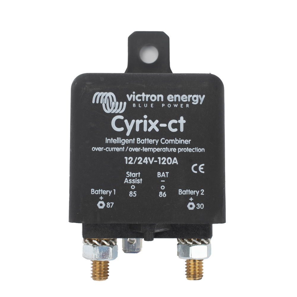 Cyrix-CT 12/24 V 120 A / Combinador Inteligente de Baterías en Vehículos y Embarcaciones