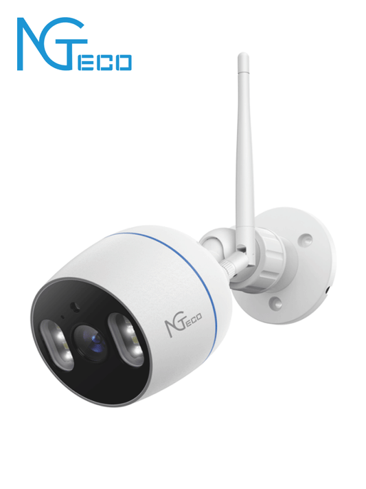 Cámara Bullet WiFi / 1080P / Lente 3.6mm / Visión Nocturna / Almacenamiento local y en la nube / Control Remoto / Audio Bi-direccional / Funciona con Alexa