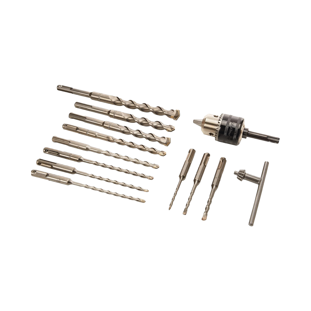 Juego de 14 piezas de Brocas, Cinceles y Broquero SDS Plus Makita