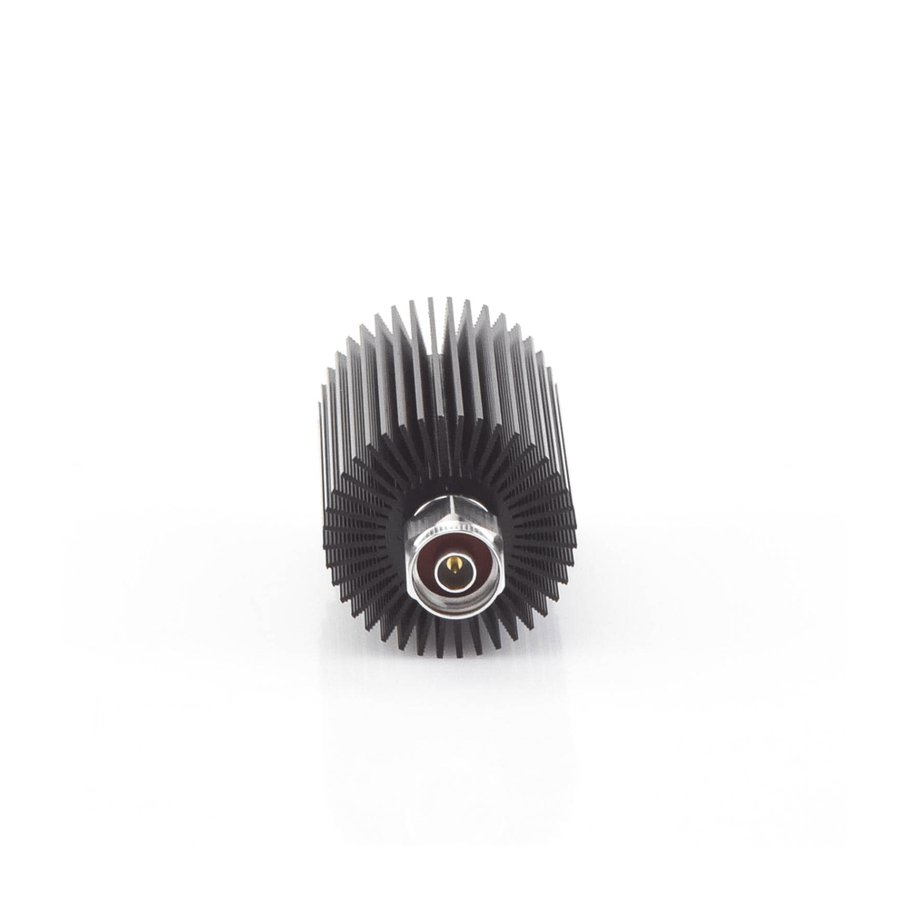 Carga Terminal de 50 Ohm, 0-960 MHz, Perdida por Retorno de 25 dB, 30 Watt, Conector N Macho para Circuladores dB Spectra.