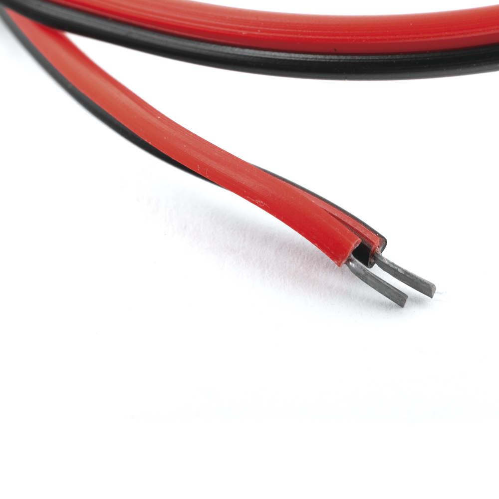 Cable con Conector Macho (Pigtail) / Alimentación para Vcc con Puntas Libres / Polarizado / Largo 22 cm (8.66 Pulgadas) / Calibre 22AWG.