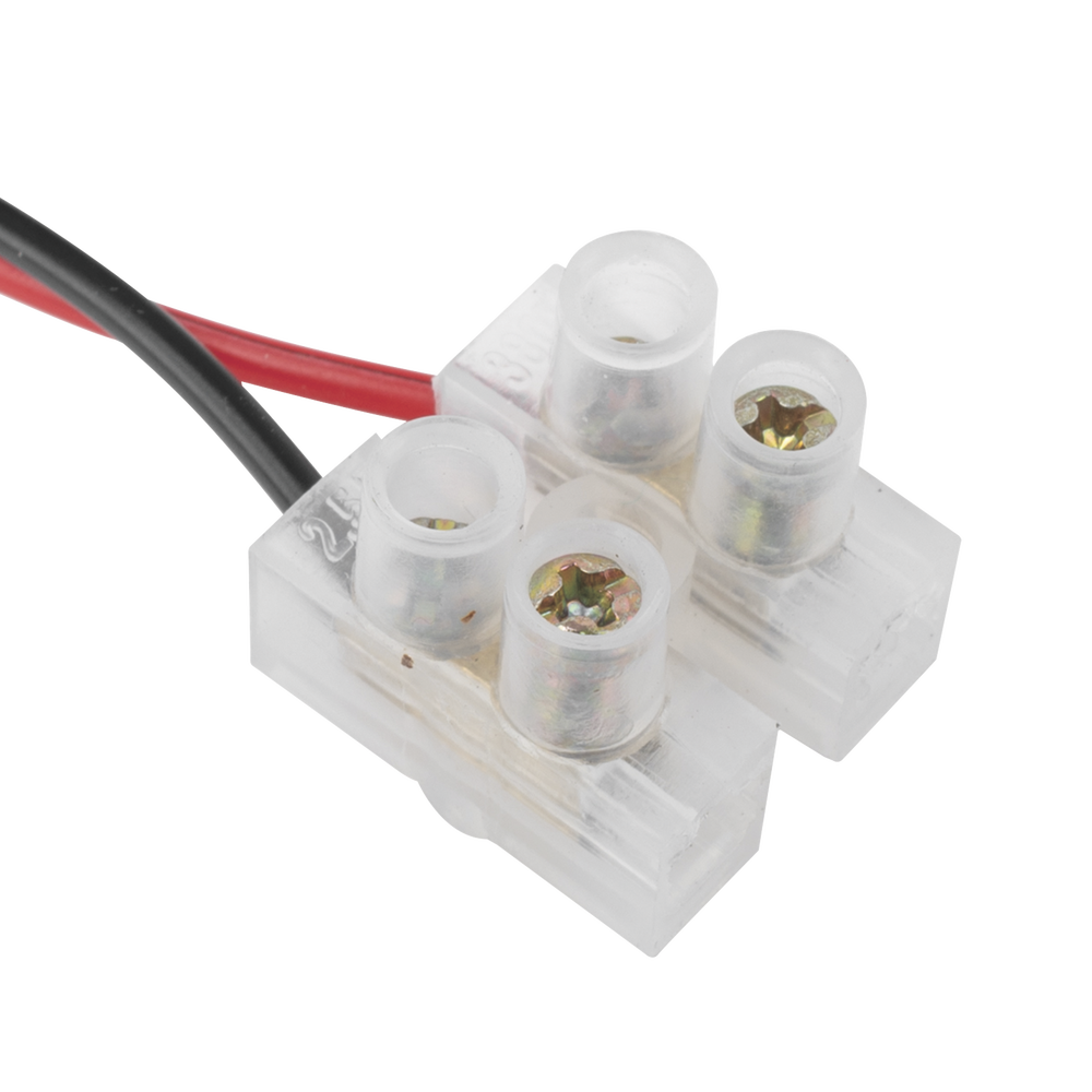 Cable de Alimentación con Conector Macho a Bloque de Terminal Atornillable / Calibre 18 AWG / Longitud 28.5 cm (11.22 Pulgadas) / Ideal para Alimentación de Cámaras