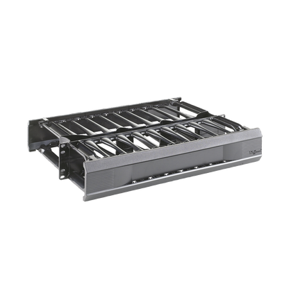 Organizador de Cables Horizontal CableTek, Doble (Frontal y Posterior), Para Rack de 19in, 2 UR