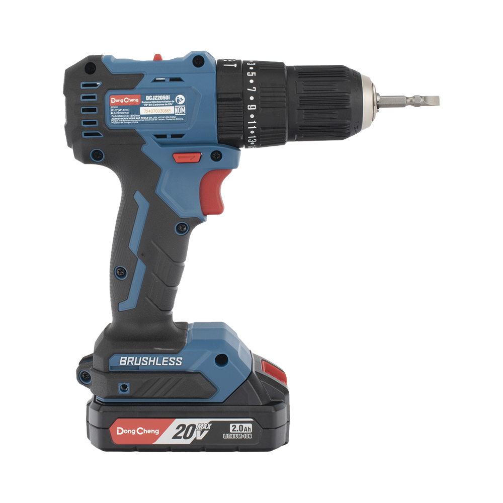 Rotomartillo Inalámbrico 20V / Motor Brushless / Broquero 1/2 in / 50 Nm Par de Apriete / 2 Baterías 2.0Ah con Cargador y Maletín