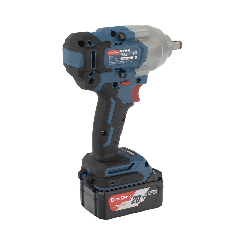 Llave de Impacto Inalámbrica de 20 V, incluye 2 Baterías de 5.0 AH, Cargador y Estuche plástico.