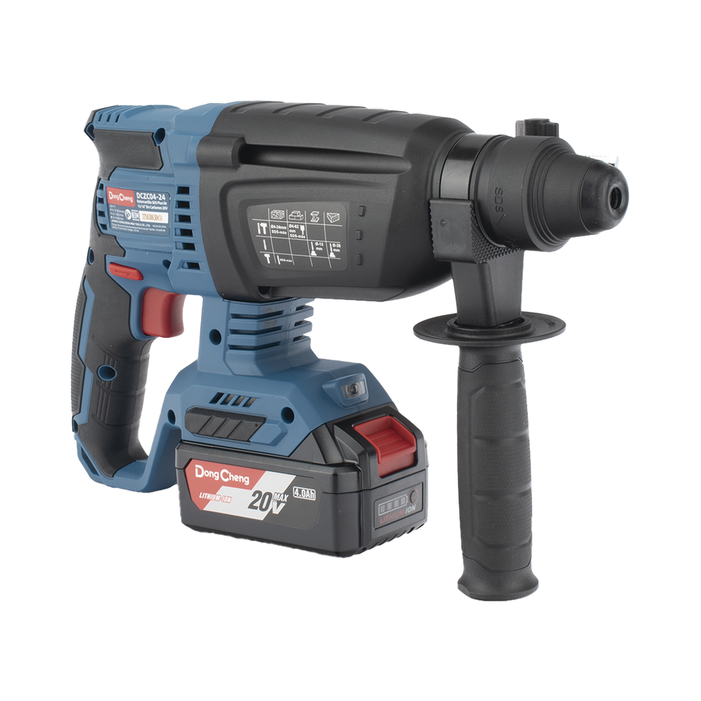 Martillo Perforador Inalámbrico SDS-PLUS 20V / Motor Brushless / 3 Modos Taladro Percusión Demolición / 2.7 J Energía de Impacto / 2 Baterías 4.0Ah con Cargador y Estuche