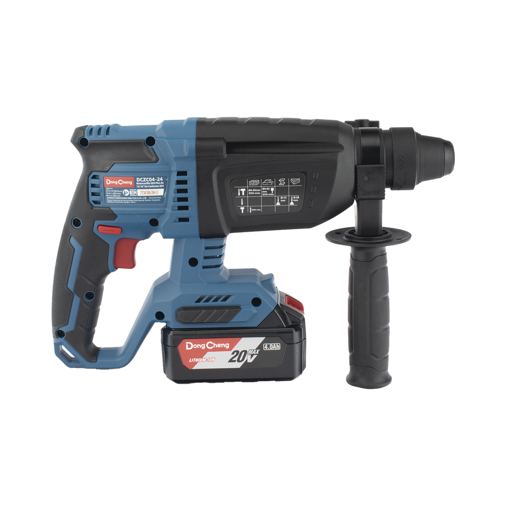 Martillo Perforador Inalámbrico SDS-PLUS 20V / Motor Brushless / 3 Modos Taladro Percusión Demolición / 2.7 J Energía de Impacto / 2 Baterías 4.0Ah con Cargador y Estuche