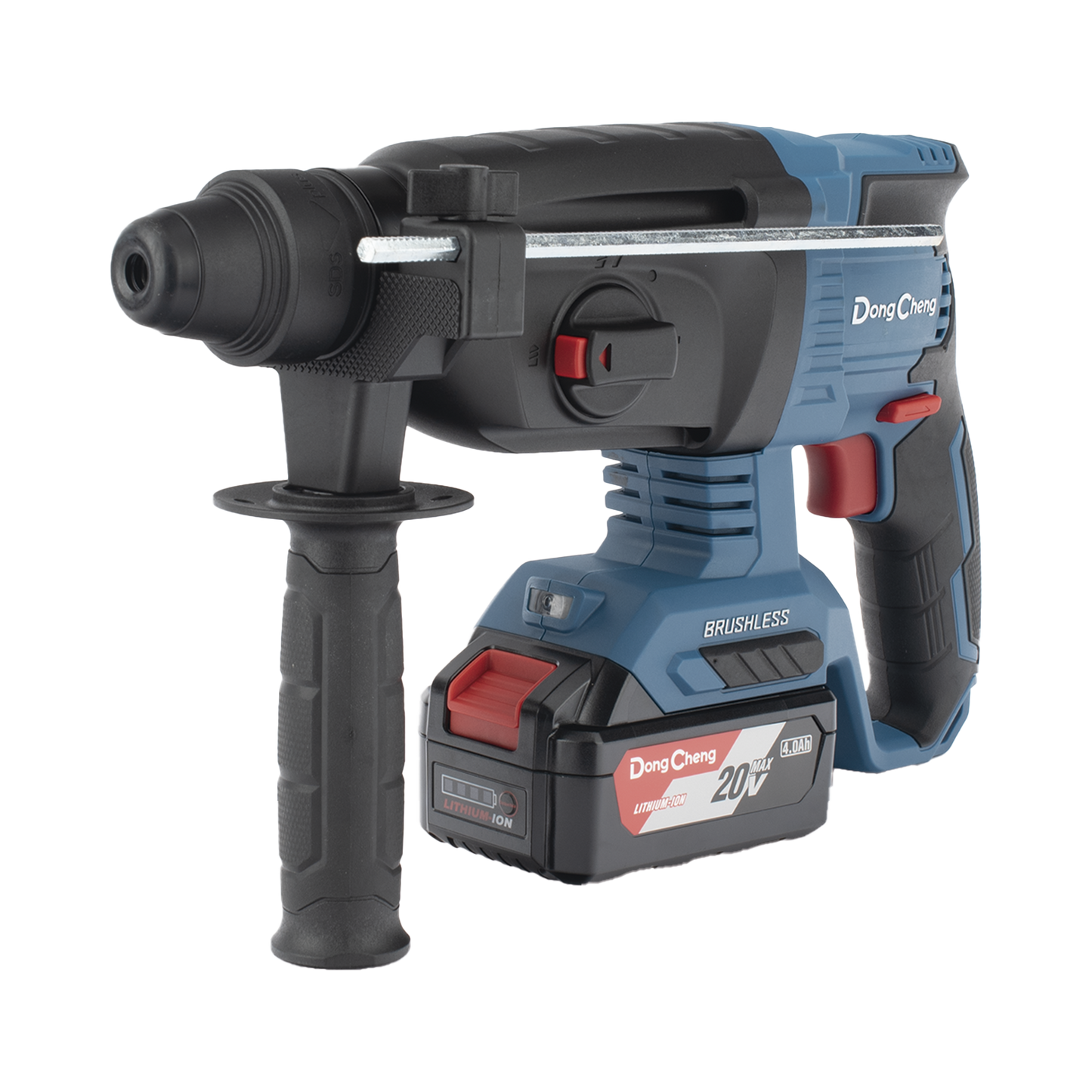 Martillo Perforador Inalámbrico SDS-PLUS 20V / Motor Brushless / 3 Modos Taladro Percusión Demolición / 2.7 J Energía de Impacto / 2 Baterías 4.0Ah con Cargador y Estuche