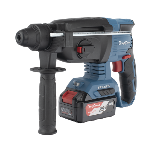 Martillo Perforador Inalámbrico SDS-PLUS 20V / Motor Brushless / 3 Modos Taladro Percusión Demolición / 2.7 J Energía de Impacto / 2 Baterías 4.0Ah con Cargador y Estuche
