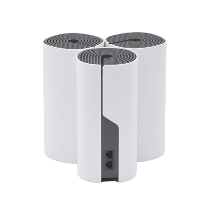 Kit de Router inalámbrico mesh Deco E4 para Hogar / Doble banda AC 1200  / 2 puertos 10/100 Mbps / Compatible con amazon alexa.
