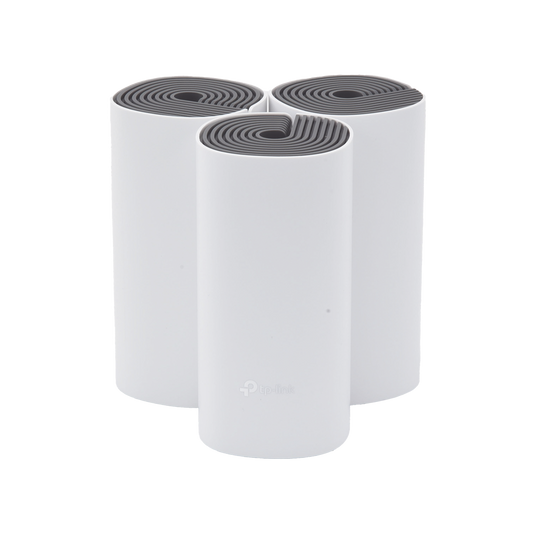 Kit de Router inalámbrico mesh Deco E4 para Hogar / Doble banda AC 1200  / 2 puertos 10/100 Mbps / Compatible con amazon alexa.