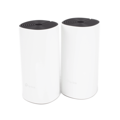 KIT 2 Routers Inalámbricos MESH Interior para Hogar / Doble Banda Wi-Fi 5 AC1200 Mbps / 2 Puerto Gigabit WAN/LAN / 2 Antenas Internas / Administración Mediante la App Deco (iOS, Android)