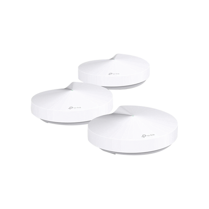 Kit 3 Routers Inalámbricos MESH Interior para Hogar / Doble Banda Wi-Fi 5 AC1300 Mbps / 2 Puerto Gigabit WAN/LAN / 4 Antenas Internas / Administración Mediante la App Deco (iOS, Android) / Protección HomeCare
