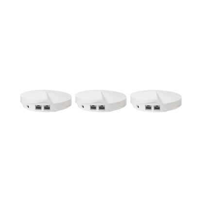 Kit 3 Routers Inalámbricos MESH Interior para Hogar / Doble Banda Wi-Fi 5 AC1300 Mbps / 2 Puerto Gigabit WAN/LAN / 4 Antenas Internas / Administración Mediante la App Deco (iOS, Android) / Protección HomeCare