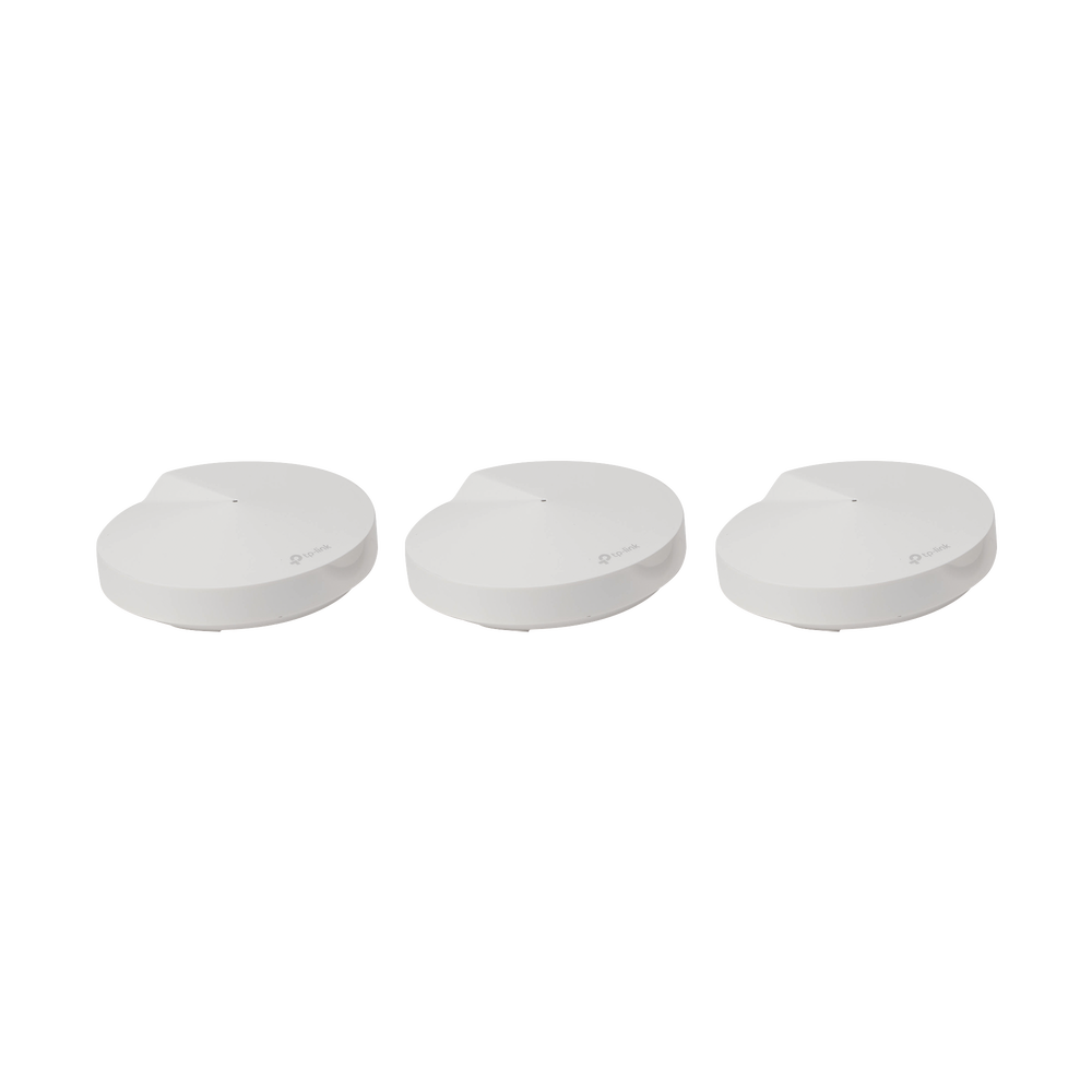 Kit 3 Routers Inalámbricos MESH Interior para Hogar / Doble Banda Wi-Fi 5 AC1300 Mbps / 2 Puerto Gigabit WAN/LAN / 4 Antenas Internas / Administración Mediante la App Deco (iOS, Android) / Protección HomeCare