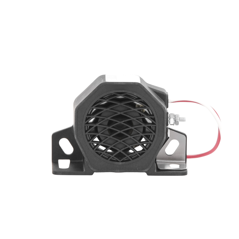 Alarma de reversa y doble tono, 12-24 Vcc, 102 dBA