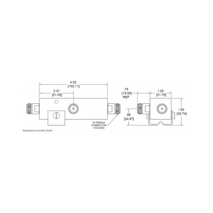 SEPARADOR 30dB (1000:1) Tap 350-5930MHz 500W -161dBc TIPO N IP67 .