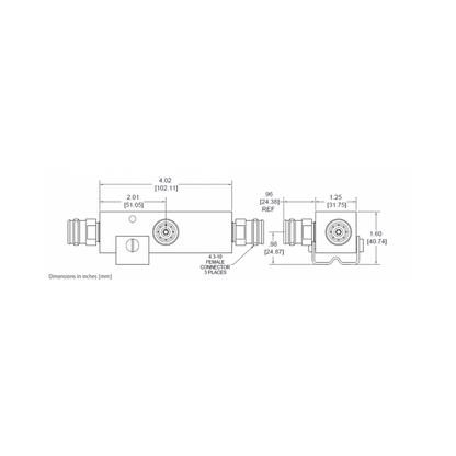 SEPARADOR 4.8dB (3:1) Tap 350-5930MHz 500W -161dBc 4.3-10 IP67 .