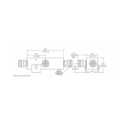 SEPARADOR 8dB (6:1) Tap 350-5930MHz 500W -161dBc 4.3-10 IP67 .