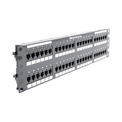 Panel de Parcheo de Impacto (110), Plano, Categoría 6A, de 48 Puertos, 2UR