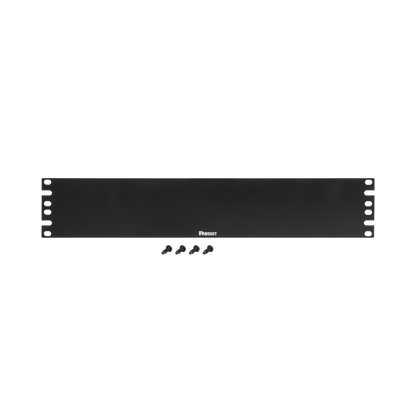 Tapa Ciega Para Rack Estándar de 19in, Plano, de Acero, 2UR, Color Negro