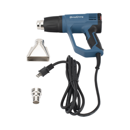 Pistola de Calor de 1600W, con 3 niveles de Temperatura variable, Incluye 2 Boquillas