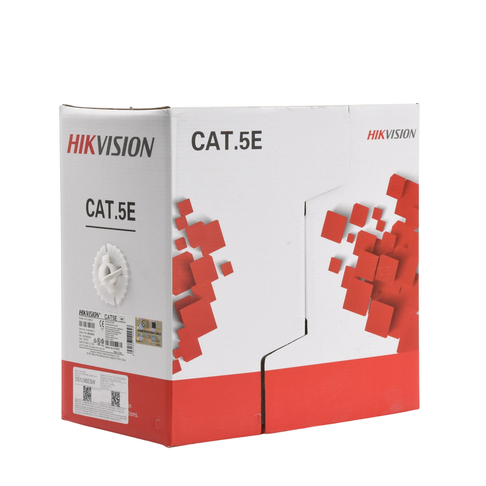 Bobina de Cable UTP 305 Metros (1000 Pies) / Cat5E (24 AWG) / Color Blanco / PVC (CM) / Uso en Interior / 100% Cobre / Aplicaciones de CCTV y Redes de Datos