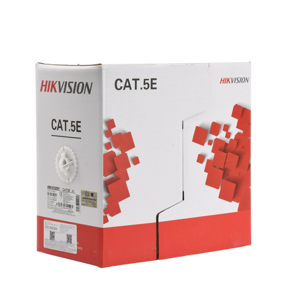 Bobina de Cable UTP 305 Metros (1000 Pies) / Cat5E (24 AWG) / Color Blanco / PVC (CM) / Uso en Interior / 100% Cobre / Aplicaciones de CCTV y Redes de Datos