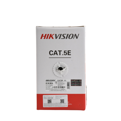 Bobina de Cable UTP 305 Metros (1000 Pies) / Cat5E (24 AWG) / Color Blanco / PVC (CM) / Uso en Interior / 100% Cobre / Aplicaciones de CCTV y Redes de Datos