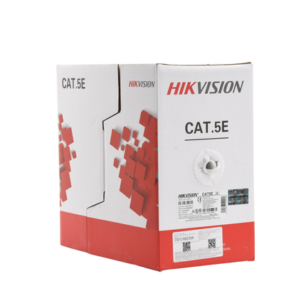 Bobina de Cable UTP 305 Metros (1000 Pies) / Cat5E (24 AWG) / Color Blanco / PVC (CM) / Uso en Interior / 100% Cobre / Aplicaciones de CCTV y Redes de Datos
