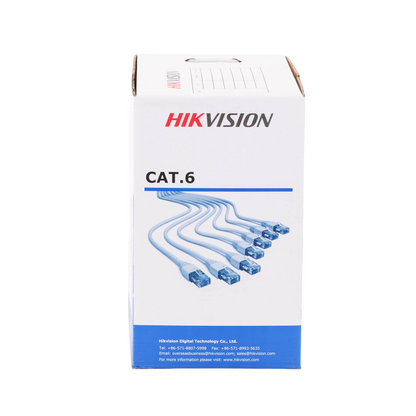 Bobina de Cable de 305 m (1000 ft) Cat 6 / 100% Cobre / Color Azul / Uso en Interior / PVC
