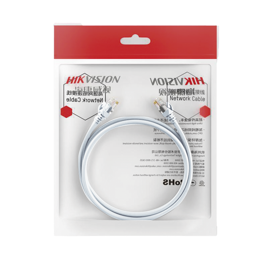 Cable de Parcheo (Patch Cord) / UTP / Cat. 6 (24 AWG) / 1 Metro / Color Blanco / Ideal para PoE+ / Interior