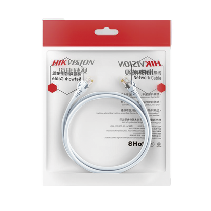 Cable de Parcheo (Patch Cord) / UTP / Cat. 6 (24 AWG) / 2 Metros (6.56 Pies) / Color Blanco/ Ideal para PoE+ / Interior