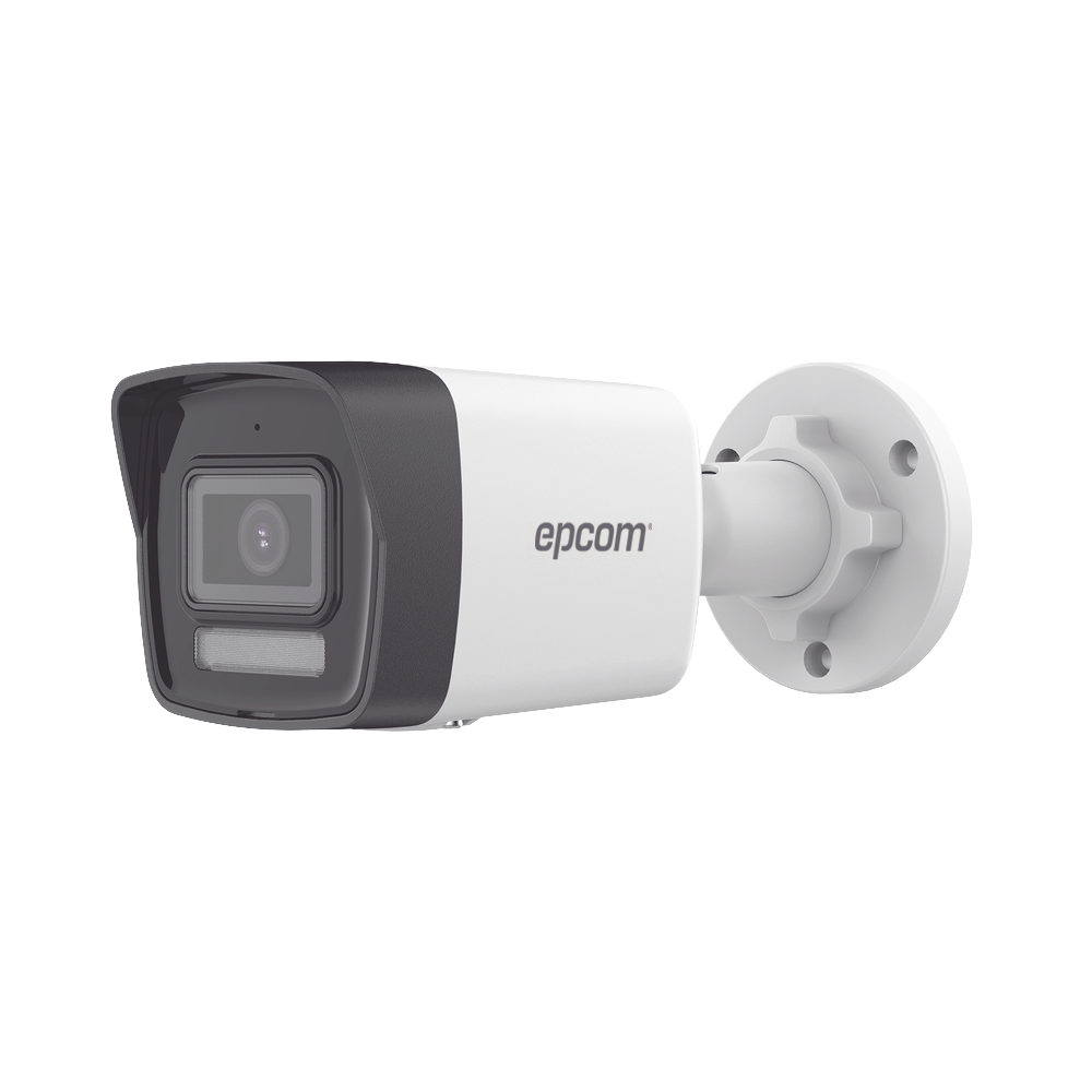 [PROTECCIÓN ACTIVA] Bala IP 4 Megapixel / Lente 2.8 mm / Dual Light (30 mts IR + 20 mts Luz Blanca)  / Audio de Dos Vías /  Luz Intermitente y Alerta de Audio / Micrófono Integrado / ACUSENSE Lite / Exterior IP67 / H.265 / PoE