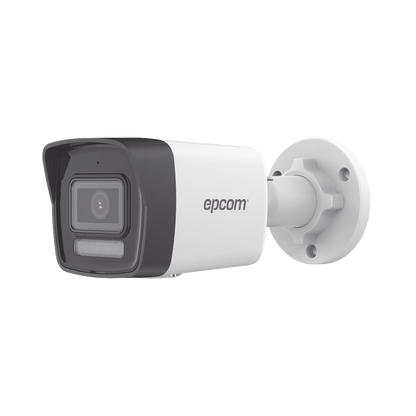 [PROTECCIÓN ACTIVA] Bala IP 4 Megapixel / Lente 2.8 mm / Dual Light (30 mts IR + 20 mts Luz Blanca)  / Audio de Dos Vías /  Luz Intermitente y Alerta de Audio / Micrófono Integrado / ACUSENSE Lite / Exterior IP67 / H.265 / PoE