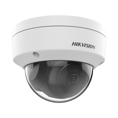 Domo IP 4 Megapixel / Lente 2.8 mm / 30 mts IR / WDR 120 dB / Exterior IP67 / Hik-Connect P2P / H.265+ / PoE / ONVIF