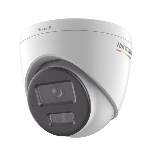 Turret IP 4 Megapixel / Lente 2.8 mm / ColorVu / Dual Light (30 mts IR + 30 mts Luz Blanca) / Micrófono Integrado / ACUSENSE Lite / Exterior IP67 / H.265 / PoE / ONVIF / Micro SD