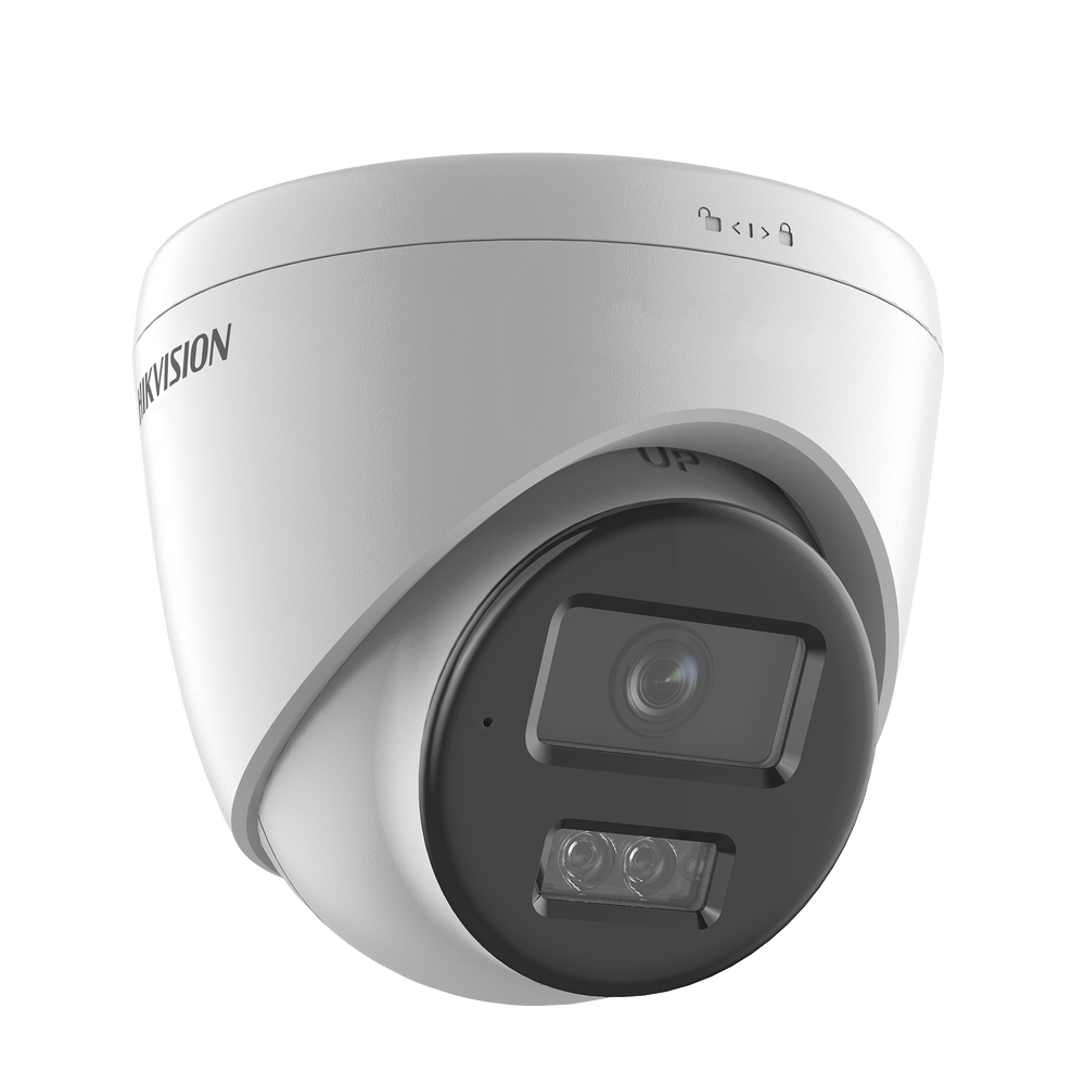 [Dual Light] Turret IP 8 Megapixel (4K) / Lente 2.8 mm / 30 mts IR + 30 mts Luz Blanca / Micrófono Integrado / ACUSENSE Lite / Exterior IP67 / H.265 / PoE / ONVIF / Micro SD