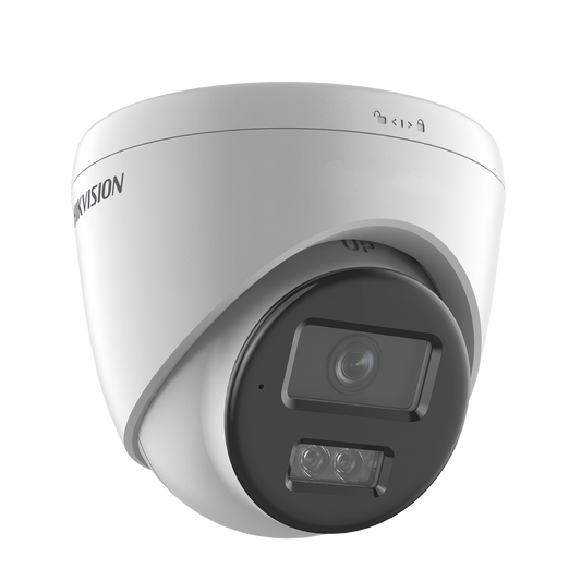 [Dual Light] Turret IP 8 Megapixel (4K) / Lente 2.8 mm / 30 mts IR + 30 mts Luz Blanca / Micrófono Integrado / ACUSENSE Lite / Exterior IP67 / H.265 / PoE / ONVIF / Micro SD