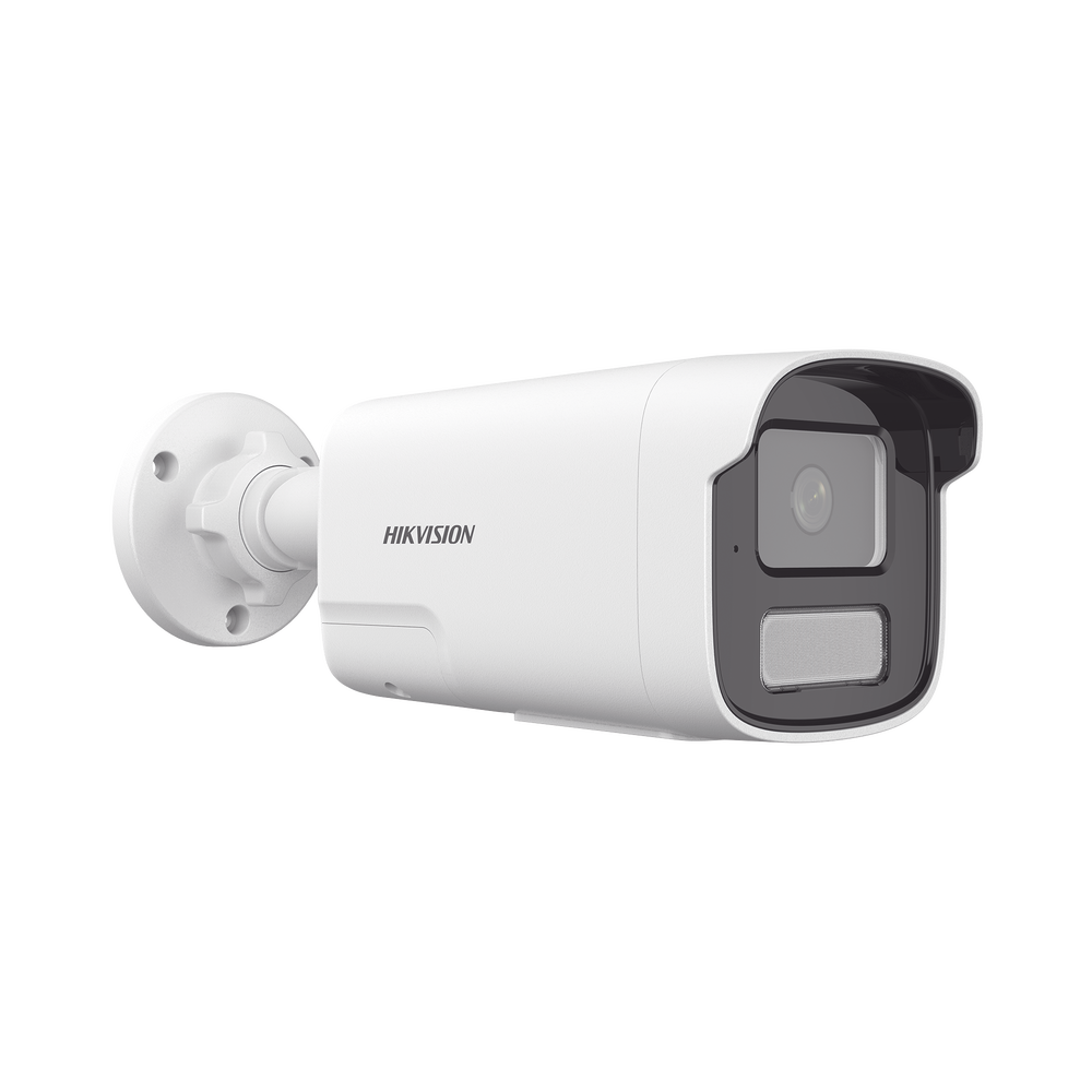 [PROTECCIÓN ACTIVA] Bala IP 4 Megapíxel / Motion Detection 2.0 (Detección de Humanos y Vehiculos) / Lente 4 mm / Audio de Dos Vías / Luz Intermitente y Alerta de Audio / 50 Mts IR EXIR 2.0 / Exterior IP67 / WDR 120 dB / PoE