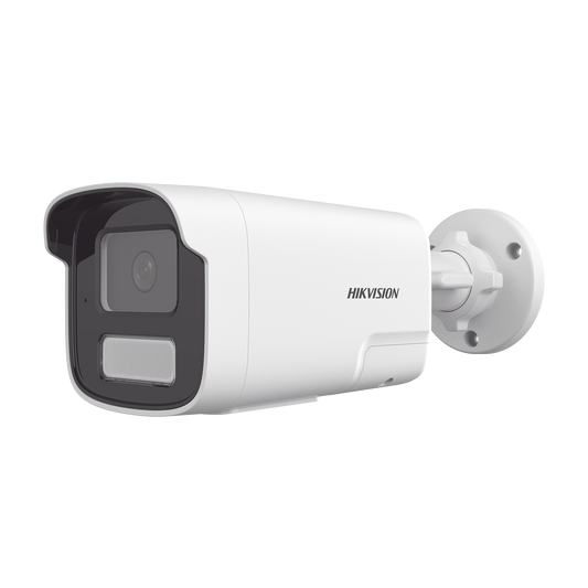 [PROTECCIÓN ACTIVA] Bala IP 4 Megapíxel / Motion Detection 2.0 (Detección de Humanos y Vehiculos) / Lente 4 mm / Audio de Dos Vías / Luz Intermitente y Alerta de Audio / 50 Mts IR EXIR 2.0 / Exterior IP67 / WDR 120 dB / PoE