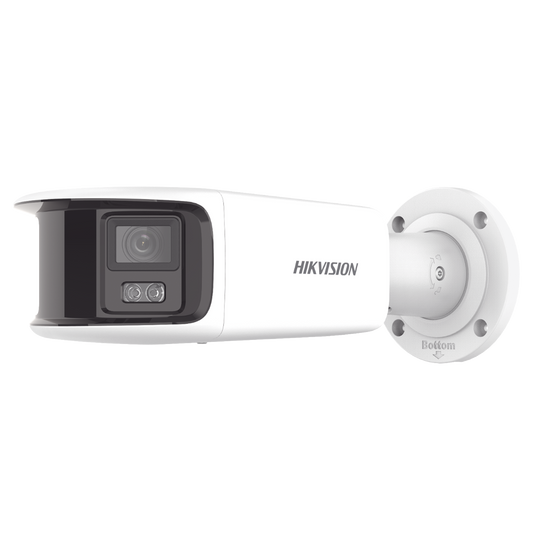 [ PROTECCIÓN ACTIVA ] Bala IP Panorámica 8 Megapixel / 2 Lentes 4 mm (180°) / Imagen a Color 24/7 (ColorVu) / PoE / WDR 130° / IP67 / ACUSENSE / Luz Estroboscópica y Alarma Audible / 40 mts Luz Blanca / Micro SD